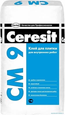 Клей CERESIT на цементной основе СМ9 STANDARD 25кг - фото 13229