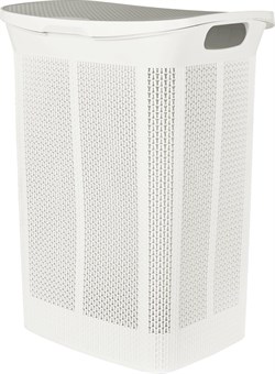 Корзина для белья KEEPLEX Ajur с откидной крышкой 50л 43х34х59см белое облако KL410111048 - фото 132535