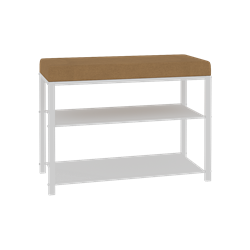 Банкетка ТОРОНТО 23S цвет каркаса белый, цвет сиденья бежевый БТ23СББ - фото 132720