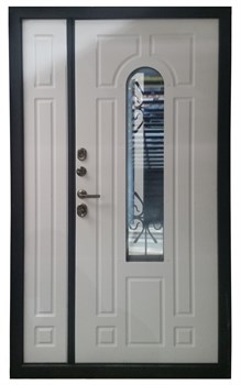 Дверь металлическая ЛАЦИО (внутренняя МДФ панель белая) 1200*2050 левая - фото 132772