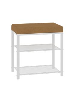 Банкетка ТОРОНТО 13S цвет каркаса белый, цвет сиденья бежевый БТ13СББ - фото 132824