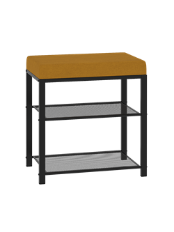 Банкетка ТОРОНТО 23S цвет каркаса черный, цвет сиденья горчичный БТ23СЧГ - фото 132837