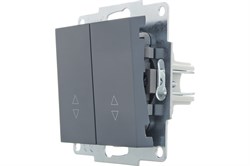 Выключатель LEZARD VESNA проходной двойной графит (механизм) 742-3488-106 - фото 134206