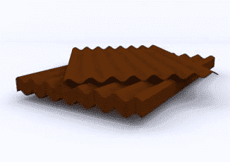 Шифер СВ 40/150 8 волновой коричневый 7TEWA40-150-52MM8BR - фото 13421