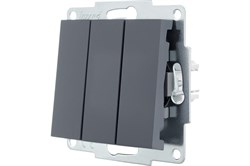 Выключатель LEZARD VESNA тройной графит (механизм) 742-3488-109 - фото 134432