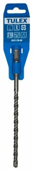 Бур TULEX по бетону, 2 резца YG8C, 40 Cr-V, 46-51 HRS, хвостовик SDS-Plus, 210*8мм 6022-210-08 - фото 135586
