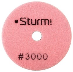 Круг алмазный STURM гибкий, шлифовальный 100мм, P3000, мокрое шлифование 1шт 9012-W100-3000 - фото 135906