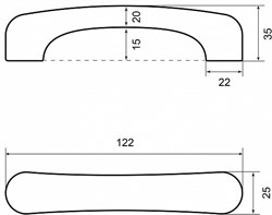 Ручка мебельная PALLADIUM Porcellana 96 мм Blue 115550 - фото 135942