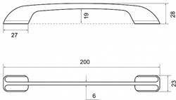 Ручка мебельная PALLADIUM Assistente 160 мм Matte Black 115511 - фото 135952