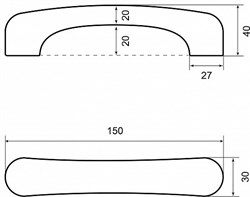Ручка мебельная PALLADIUM Porcellana 128 мм White 115554 - фото 135983