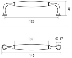 Ручка мебельная PALLADIUM Casalingo 128 мм Matte Black 115539 - фото 135994