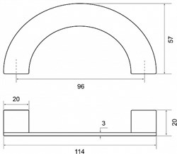 Ручка мебельная PALLADIUM Emisfero 96 мм SG 115452 - фото 136059