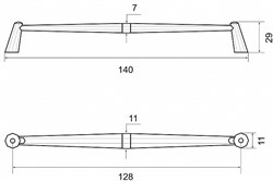 Ручка мебельная PALLADIUM Orleans 128 мм BN 115559 - фото 136061