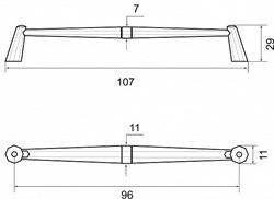 Ручка мебельная PALLADIUM Orleans 96 мм BN 115558 - фото 136066