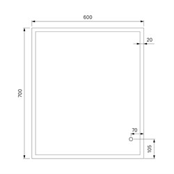 Зеркало IDDIS для ванной комнаты Brick 60 BRI6000i98 - фото 136478