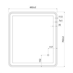 Зеркало IDDIS для ванной комнаты Cloud 60см CLO6000i98 - фото 136494