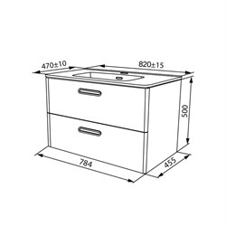 Тумба IDDIS для ванной комнаты подвесная Brick 80 BRI80W0i95K - фото 136571