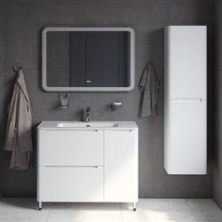 Тумба IDDIS Edifice 100 напольная, для ванной комнаты, с умывальником, белая EDI10WFi95K - фото 136643