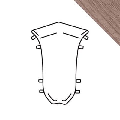 Угол внутренний для плинтуса К55 2,5м Идеал Комфорт 207/Дуб кофейный - фото 13672