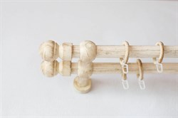 Карниз мод 20 двойной 1,60м цвет 5 белое золото - фото 137340