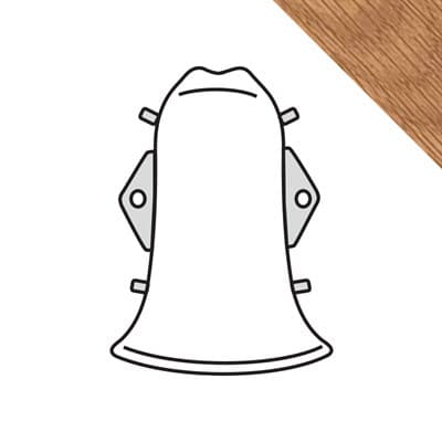 Угол наружный для плинтуса К55 2,5м Идеал Комфорт 316/Тик - фото 13763