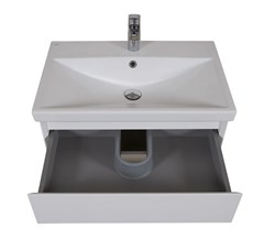 Тумба для ванной комнаты ELIT 70 с умывальником белый (консольная) - фото 138173