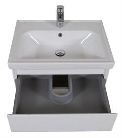 Тумба для ванной комнаты ELIT 60 подвесная, с умывальником, белый - фото 138219