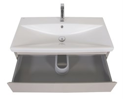 Тумба для ванной комнаты ELIT 100 подвесная, с умывальником, мокко - фото 138276