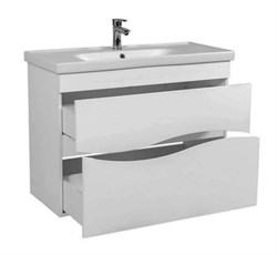 Тумба для ванной комнаты АЛЬФА 100 консольная с умывальником - фото 138315