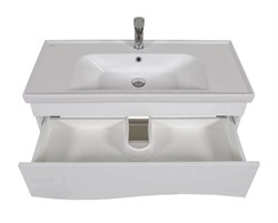 Тумба для ванной комнаты АЛЬФА 100 консольная с умывальником - фото 138316