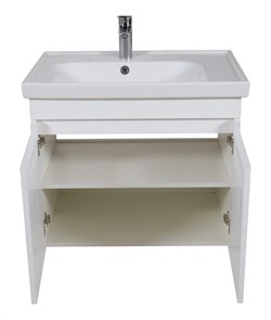 Тумба для ванной комнаты ОМЕГА 70 консольная с умывальником белая - фото 138352