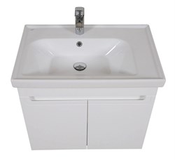 Тумба для ванной комнаты ОМЕГА 70 консольная с умывальником белая - фото 138356