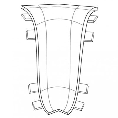 Угол внутренний для плинтуса Е67 Идеал Элит 001/белый - фото 13847