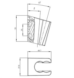 Держатель IDDIS для лейки 080 080CP00i53 - фото 138517