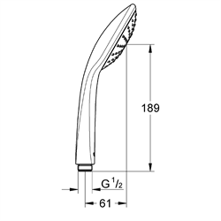Лейка душевая GROHE Vitalio Joy 27315000 - фото 138600