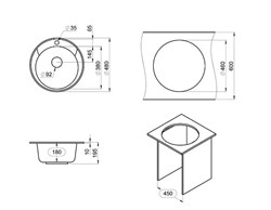 Мойка GRANULA СТАНДАРТ кварц белый ST-4802 - фото 138608