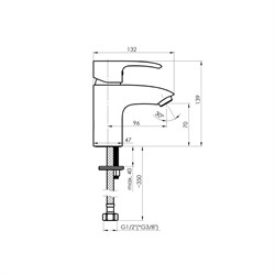 Смеситель RUBINETA Trento-18 для раковины TN80008 - фото 138938