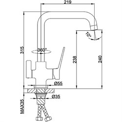 Смеситель FRAP для кухни F4362 - фото 138971