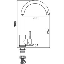 Смеситель FRAP для кухни, сатин F40899 - фото 138987