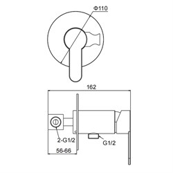 Смеситель FRAP с гигиеническим душем, черный F72801-6 - фото 139116