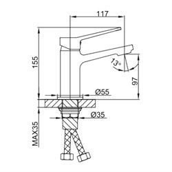 Смеситель FRAP для раковины F1062-9 - фото 139124