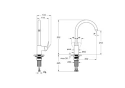 Смеситель для кухни VITRA Flow Round с изливом A43407EXP - фото 139186
