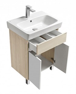 Тумба для ванной комнаты АКВАТОН Верди 60 H белый/ясень фабрик - фото 139250