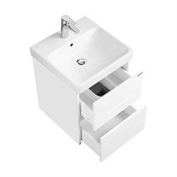 Тумба для ванной комнаты АКВАТОН Сканди 45 белый матовы/белый глянец - фото 139265