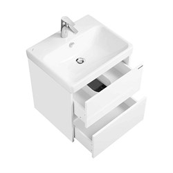 Тумба для ванной комнаты АКВАТОН Сканди 55 белый матовы/белый глянец - фото 139283