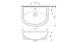 Умывальник мебельный Уют 60 (1) - фото 139397