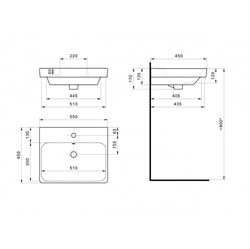 Умывальник мебельный Santek АДРИАНА 55 1WH501620 - фото 139490