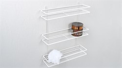 Полка FIXSEN прямая трехэтажная белая FX-730W-3 - фото 139833