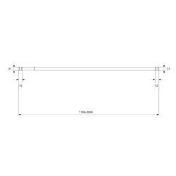 Карниз IDDIS для ванной комнаты 110*200 белый 010A200M14 - фото 140129