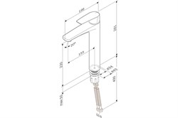 Смеситель AM.PM для умывальника GEM высокий, черный F90A92022 - фото 140170